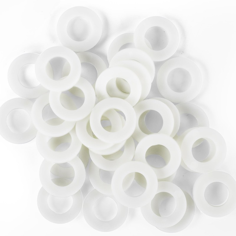Topnorm24 - Washers Plastic White M8-50 Pieces DIN 125 Form