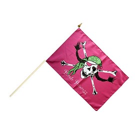 Flaggenfritze® Stick Flag Pirate Princess 30 x 45 cm