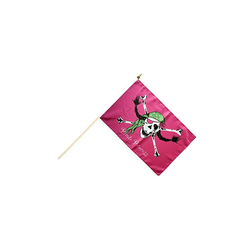 Flaggenfritze® Stick Flag Pirate Princess 30 x 45 cm