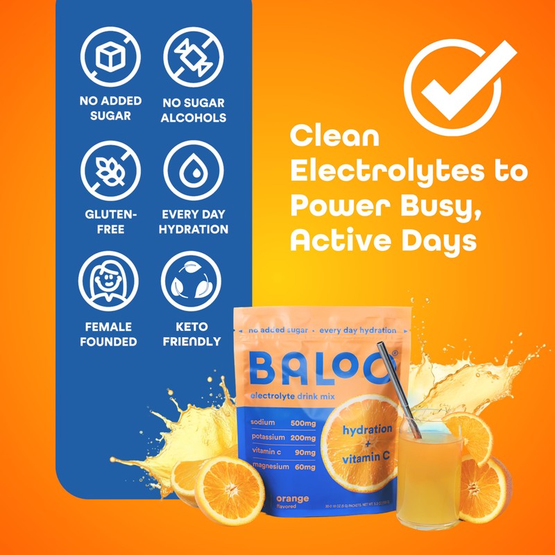 Baloo Electrolytes Powder Packets - No Added Sugar - Hydration