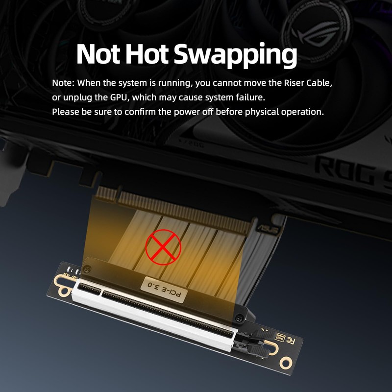 BTBcoin PCIe 3.0 x16 Riser Cable 200mm - RTX 3070/3060/GTX