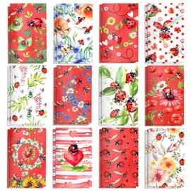 24 Pcs Ladybug Mini Notebooks - Lady Bug Portable Pocket Notebook Cute Memo Book NotePads, 3.15X4.92 inches Small Journal for Kids Teens Adults, Cute Memo Books for Daily Notes, Travel Journals