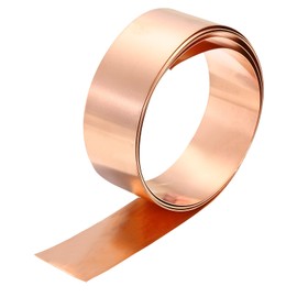 PATIKIL 0.3mm x 40mm x 2000mm Copper Sheet Roll, 99.9% Pure Copper Strip Flashing Metal Foil Plate for DIY Project Jewelry Craft Electrical Repair