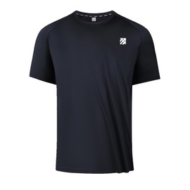 SENBWL Mens Workout Shirts Moisture Wicking Soft Active Deodorant Quick Dry Fit Short Sleeve T-Shirts Plain Running Tennis Pickleball Shirts for Men 83117 Black XXL