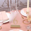 UNIQOOO 20 Pack 4" Gold Birch Wood Stands for Wedding