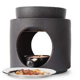 Yeerockal Incense Burner 2 in 1 with Seib and Bowl for Aromatherapy and Decoration (Black)