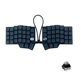 SZRKBD CORNE V4.1 Teclado mecánico ergonómico con cable, diseño de 4 x 6 con perillas, diseño de 60 % Orthol inear, intercambio en caliente, RGB, soporte de remapeo de viales, interruptores lineales