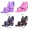 VIDOSCLA 3Pcs Crown Prints Backpack Sets Bowknot Primary Schoolbag Travel