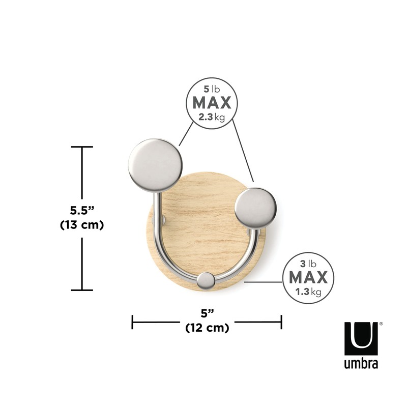 Umbra Melody Pallet Hook, Natural/Nickel