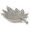 Decorative Leaf Bowl, Metal, Silver, 2 Sizes, Bowl in Leaf
