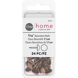Dritz 7/16", Antique Copper Decorative Nails, 24