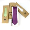 Spring Notion Men's Solid Color Satin Microfiber Tie, Skinny Ivory