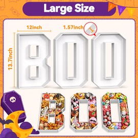 13.78 Inch Fillable Cardboard BOO Charcuterie Tray White Party Decorations