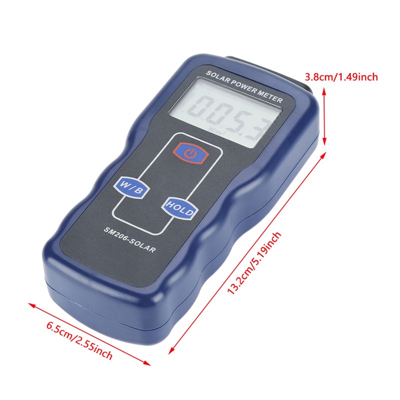 SM206 Digital Solar Power Meter Sun Light Radiation Measuring Testing