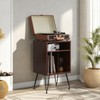 FONTOI Record Player Stand with Storage Space, Turntable Stand Record