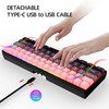 Snpurdiri 60% Wired Gaming Keyboard, 61 Keys RGB Backlit Ultra-Compact