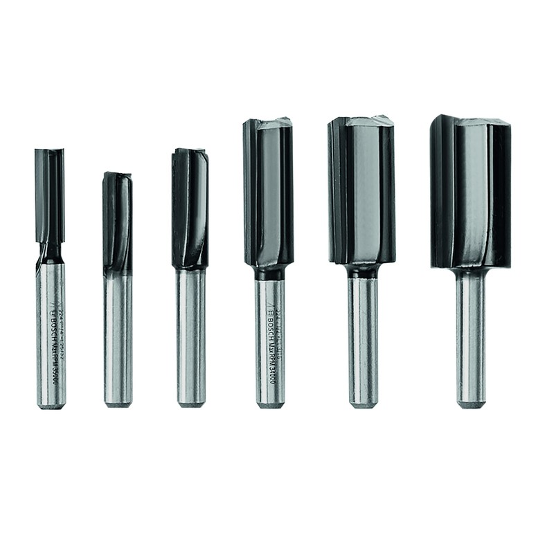 BOSCH RBS006SBS 6-Piece (Universally Compatible Accessory) Carbide-Tipped Groove Cutter Router