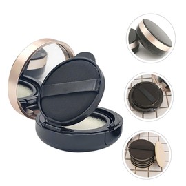 Baluue Makeup Container Puff Black Empty Cream Case Diy Foundation Refillable Puff Box Lightweight for Travel