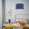 LITECRAFT Glow Moon & Stars Table Lamp with Blue Cylinder
