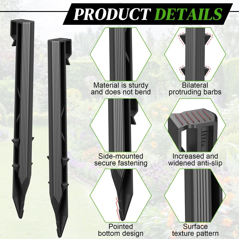 20 Pack Tents Stakes, Garden Stakes, Landscape Edging Stakes