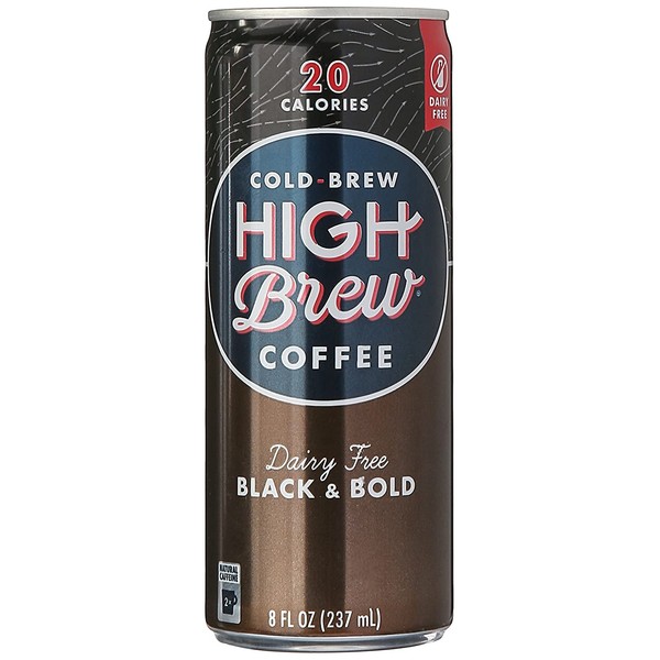 High Brew Coffee, Cold Brew, Dairy Free Black & Bold, 8 Fl Oz