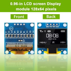 EPLZON 5 Pack 0.96 inch OLED IIC Display Module 128x64 Pixel Mini Self-Luminous Display Screen Board for Arduino Projects Raspberry Pi with Wire(White)