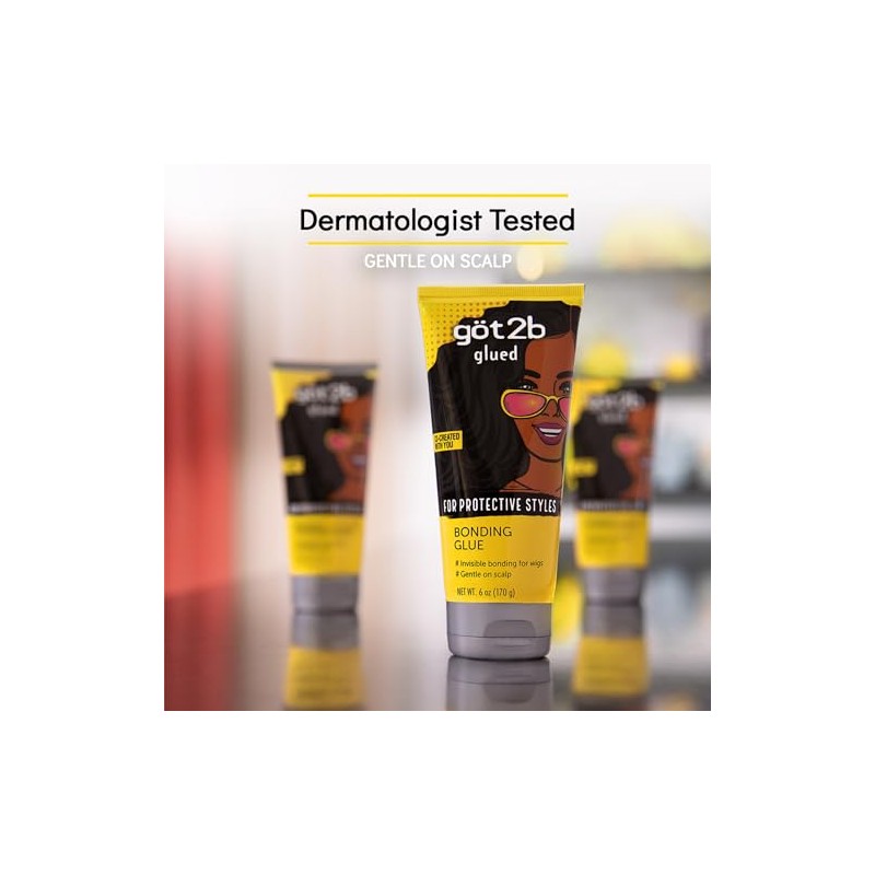 Got2B Glued Bonding Glue, For Protective Styles, Gentle on Scalp,