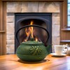 900ml Small Cast Iron Tea Kettle, SECHUDO Teapot Coated with