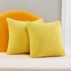Deconovo Set of 2 Super Soft Corduroy Yellow Cushion Covers