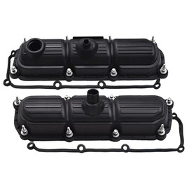 QPCRAP 2Pcs Engine Valve Covers Fit for Wrangler 2007-2011 Pacifica 2005-2008 Town & Country 2004-2010 Caravan 2004-2007 Grand Caravan 2004-2010 3.3L 3.8L V6 Left Right