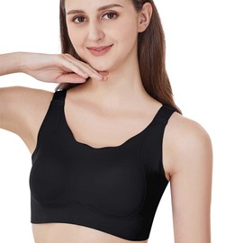 NARCISA Mastectomy Bra&Daily Bra Breast Prosthesis Breast Shape Artificial Breast Bra (US, Alpha, X-Large, Regular, Regular, Black)