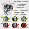 Women Viking Compass Vegvisir Rings Valknut Pattern Dainty Trendy Jewelry