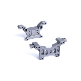Oisunt 2p Aluminium Shock Tower Parts for Hyper GO/Jetwood/Bezgar/HAIBOXING/DEERC 1/16th RC Car Upgrades, Shock Mount Front Rear Repalcement Accessory (Grey)