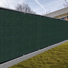 SUNNY GUARD Privacy Screen Fence 6' x 108' Dark Green Heavy Duty Dustproof Denoise Fencing Mesh Fabric Shade Net Cover for Outdoor Wall Garden Yard Pool Deck(Customized)