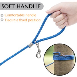 Segzwlor Long Dog Leash - 30ft, 50ft Reflective Training Heavy Duty Rope Dog Leash - Nylon Dog Lead Check Cord for Walking, Hunting, Camping, Running, etc. Easy Control for Small, Medium, Large Dogs