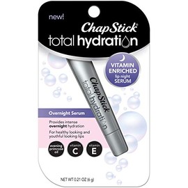 ChapStick Total Hydration Suero Nocturno para Labios Enriquecido con Vitaminas, Suero de Labios Nocturno para Cuidado de Labios Durante la Noche - 0.21 Oz
