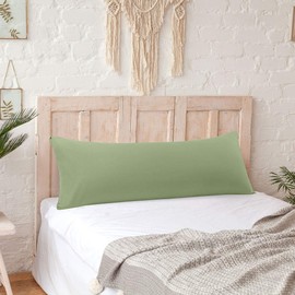 PiccoCasa Body Pillow Case, 110 GSM Brushed Microfiber Pillowcases No Zipper, Soft Full Body Pillow Covers for Long Pillows Body(20"x48") Sage
