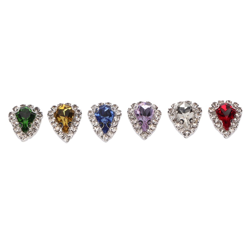30pcs Sew On Rhinestones 6 Colors DIY Handcraft Glass Rhinestone