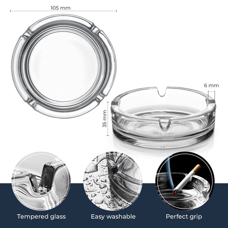 Konzept 11 - Glass Ashtray (Pack of 6) | Glass