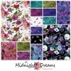 Clothworks Midnight Dreams Rainbow Forest Moths Y4234-2 Light Cream Fabric