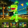 KOOY 5 FT St Patricks Inflatable Dinosaur Hold Gold Pot
