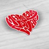Make Love Not War Heart Vinyl Decal Bumper Sticker