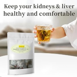 Dandelion Wolfberry Tea - Supports Kidneys & Liver Health with a Natural Blend of Seven Herbal Ingredients 120g per Pack Beverage