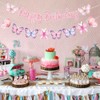 Butterfly Happy Birthday Banner,Pink Butterfly Birthday Banner for Women,Happy Birthday