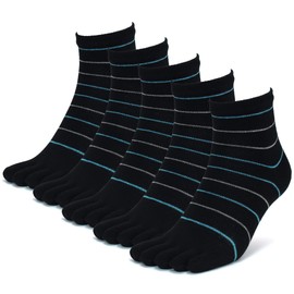 Finger 5-Toe Socks Men's Cotton Sports Ankle Crew Half Length Outdoor Trekking Gentleman Breathable Four-Season 5-Pair Set