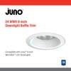 Juno 6-Inch Round Tapered Baffle Recessed Lighting Trim, Glare-Reducing Snap-in