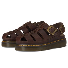 Dr. Martens Unisex Wrenlie Fisherman Sandal, Dark Brown, 12 US Men