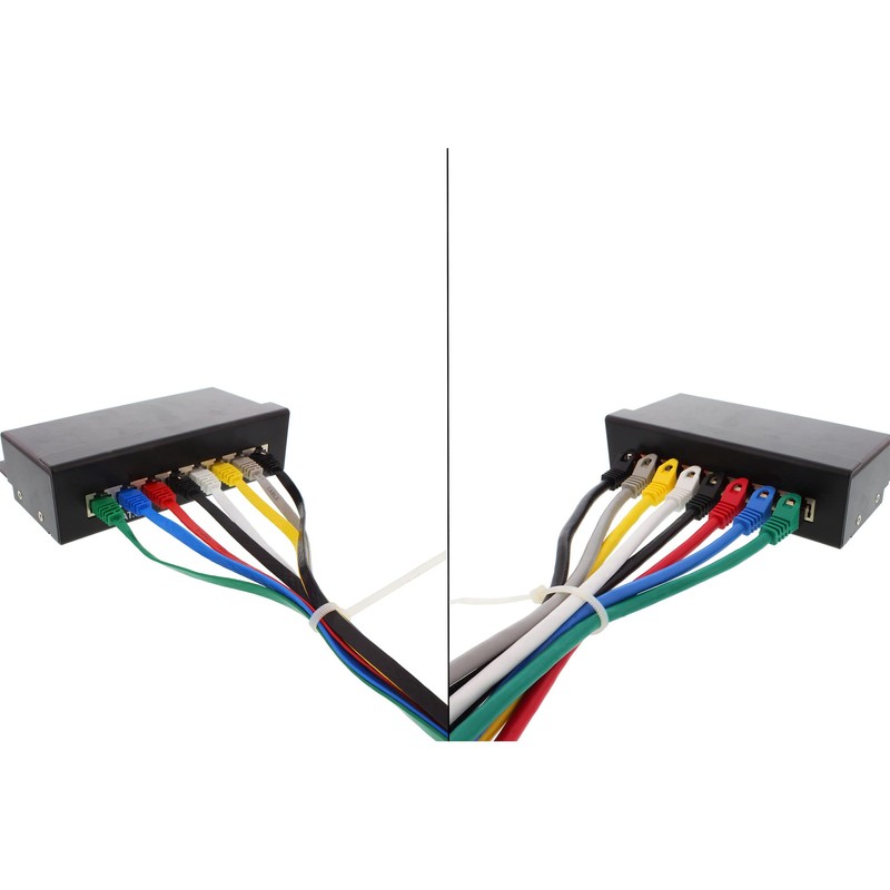 InLine 71614S Patchkabel flach, U/UTP, Cat.6, schwarz, 1,5m