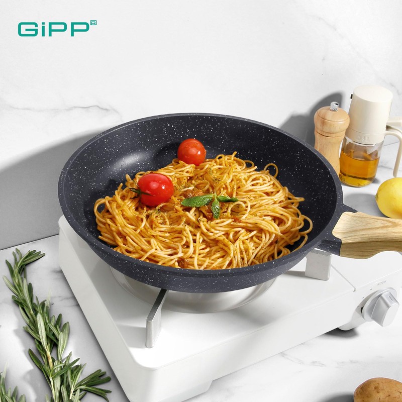 GiPP Nonstick Frying Pan Skillet - 11" Grey Granite Non