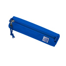 Oxford Pencil Case for Girls and Boys, Diameter 4 cm, Round, Pencil Case, Durable, Blue